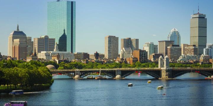Boston buildings and bridge